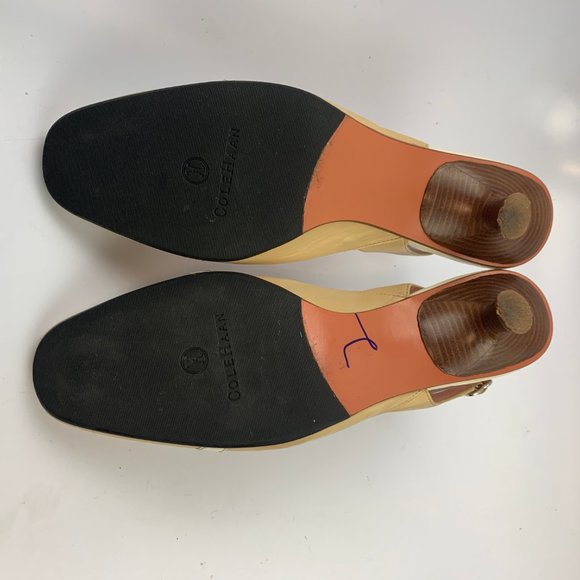 Cole Haan 8 US B Women Heels Kitten Shoes Beige D1 - Picture 7 of 9